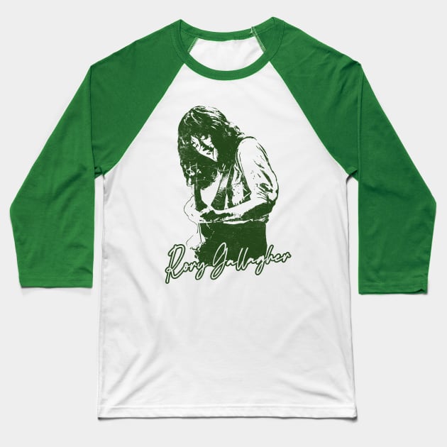 Rory Gallagher / Vintage Look Fanart Design Baseball T-Shirt by DankFutura